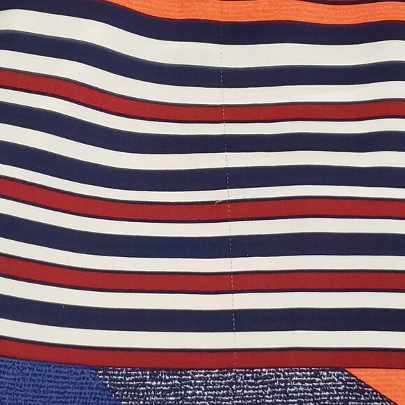 Diane Von Furstenberg Freya Silk Dress Multicolor Geo Colorblock Sz 10 Career - Picture 15 of 16